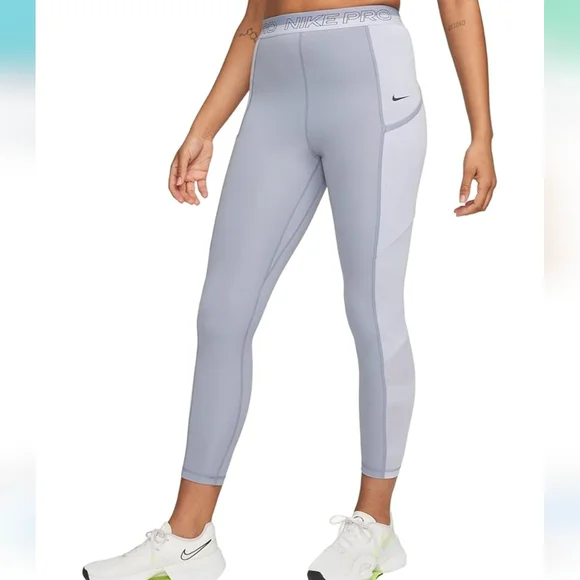 NWT Nike Pro Women's Medium Lavender Leggings - Picture 9 of 10